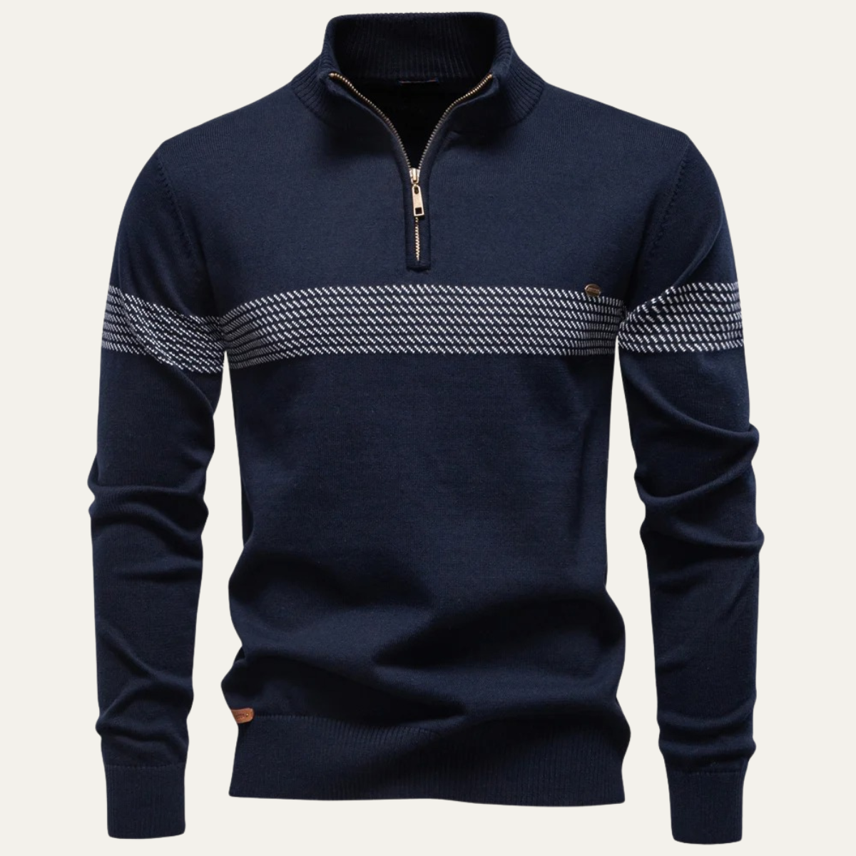 Men's Half Zip Wool Blend Sweater