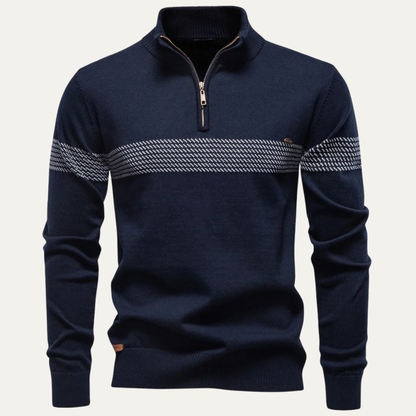 Men's Half Zip Wool Blend Sweater