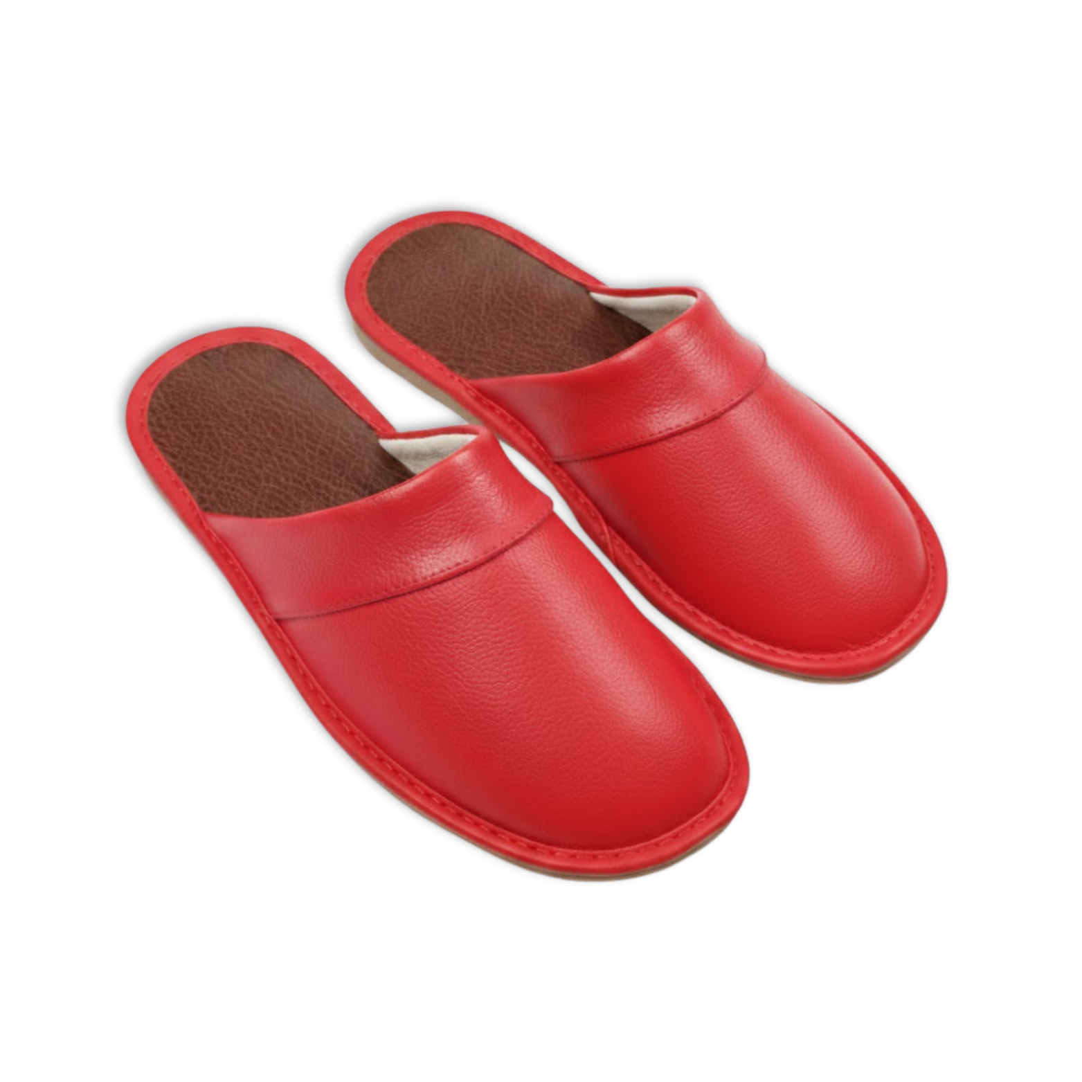 Comfortable Leather and Fabric Home Slippers - VibreMode