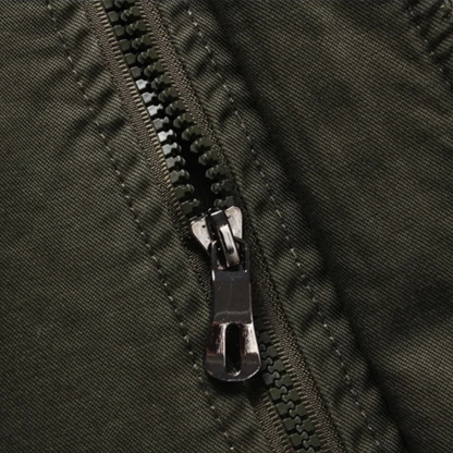 Men's Military Cargo Jacket Stand Collar Olive