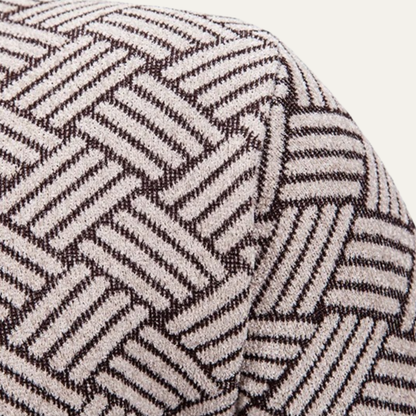 Volterra Men's Knit Jacket Diamond Pattern Stand Collar