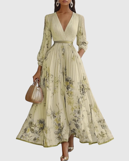 Elegant Floral Sleeveless Midi Dress for Women
