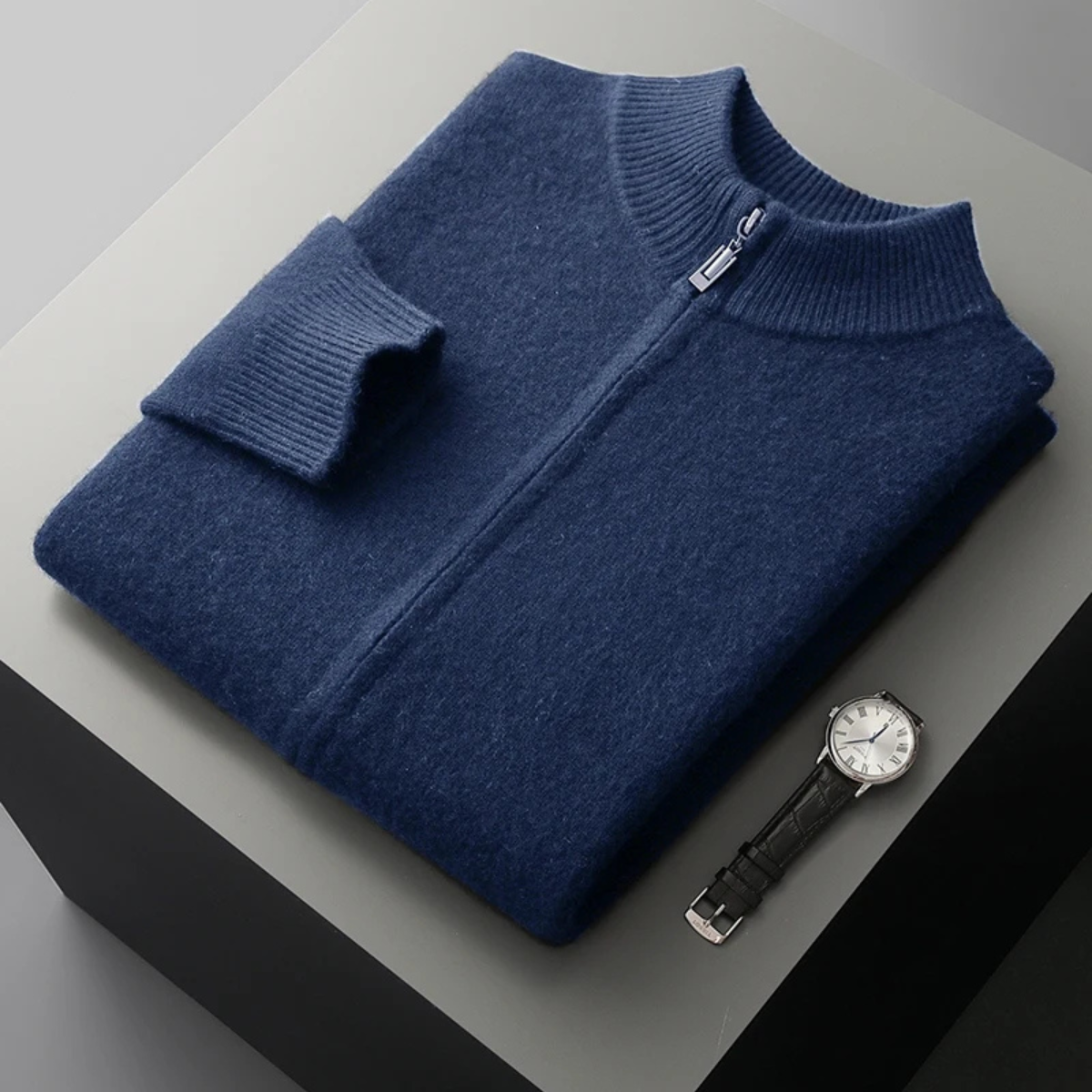 Men's Soft Wool Zip Cardigan
