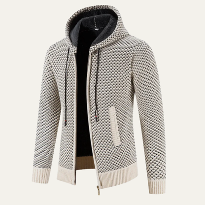 Men's Fleece Lined Zip Up Hoodie Jacket