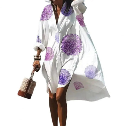 Women's Oversized Boho Print Summer Dress