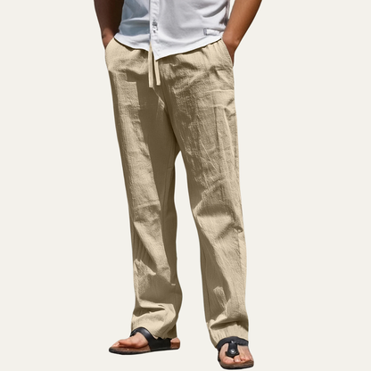 Men's Linen Tapered Pants Breathable