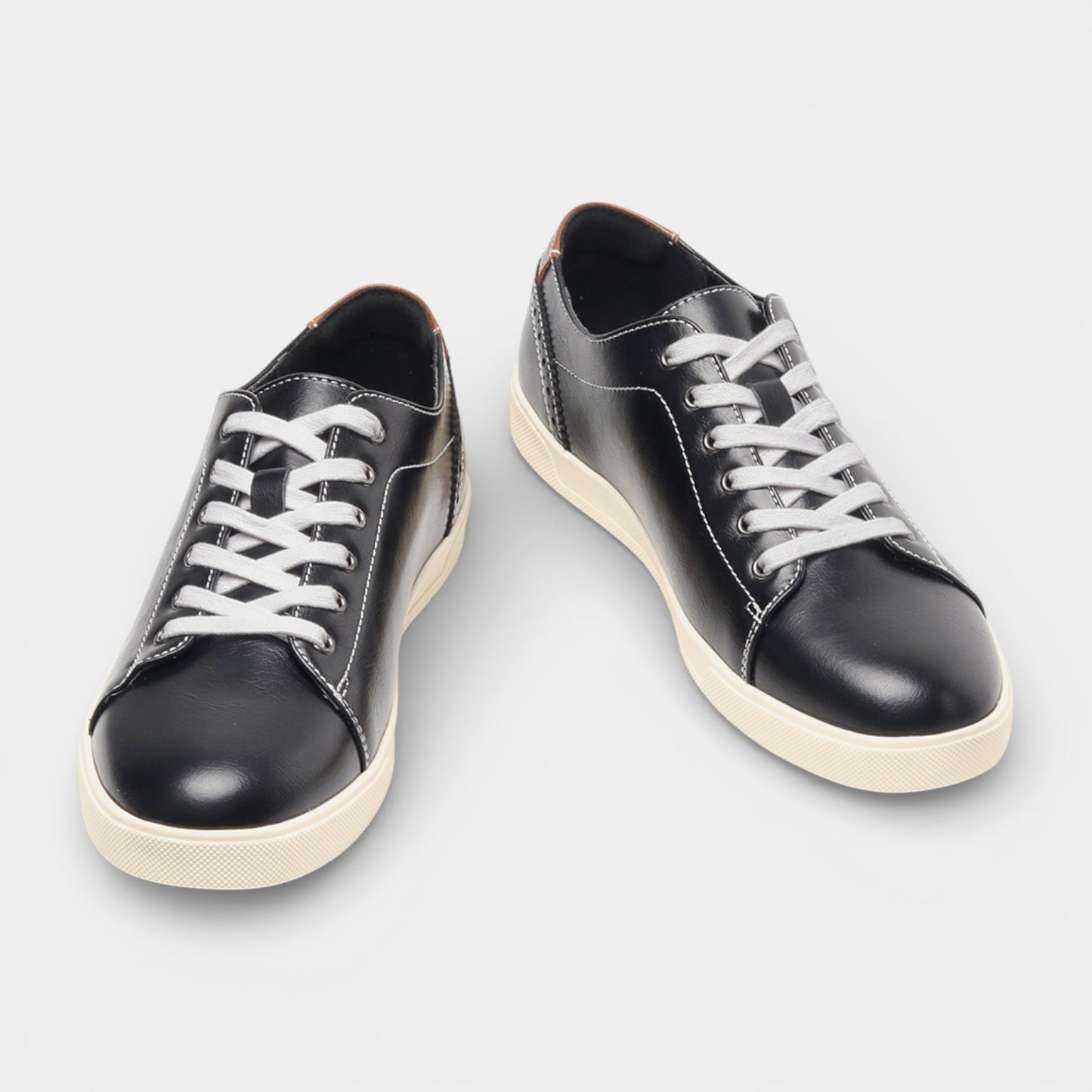 Men's Synthetic Leather Casual Sneakers Low Top Shoes