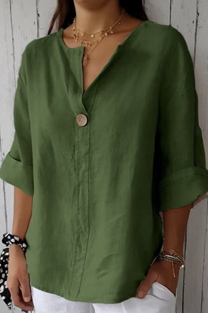 Casual Fit Button Front Women's Blouse