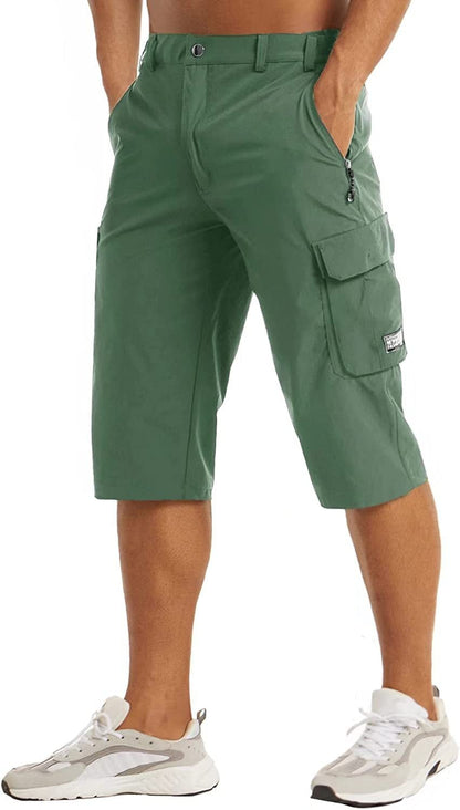 Men's Cargo Shorts Comfortable Stretch Fabric Beige