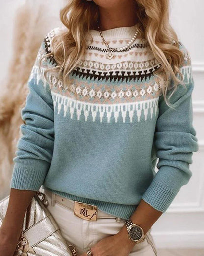 Warm Fuzzy Crew Neck Sweater - VibreMode