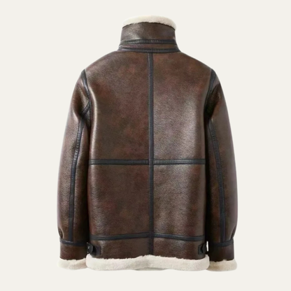 Men's Shearling Leather Aviator Jacket