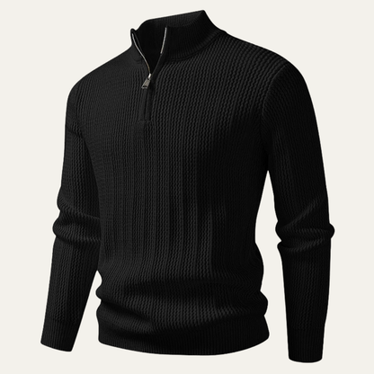 Men's Knitted Half Zip Winter Sweater