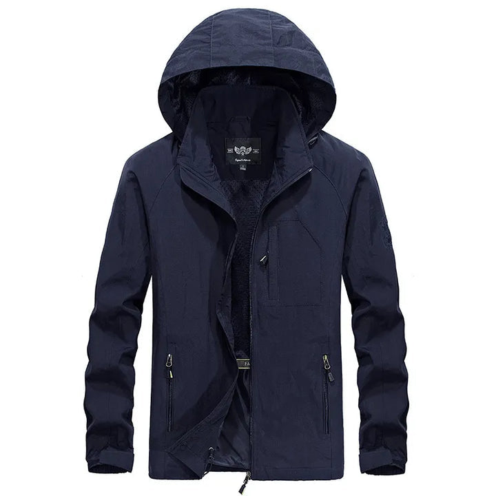 Waterproof Outdoor Jacket Detachable Hood All-Weather