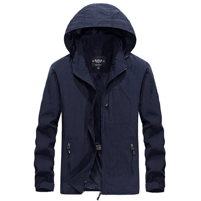 Waterproof Outdoor Jacket Detachable Hood All-Weather