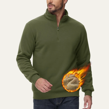Men's Thermal Half Zip Turtleneck Sweater