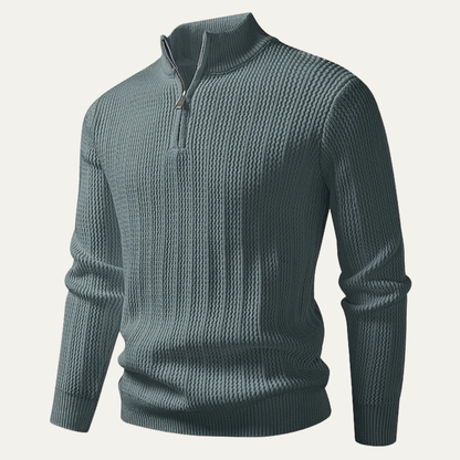 Men's Knitted Half Zip Winter Sweater