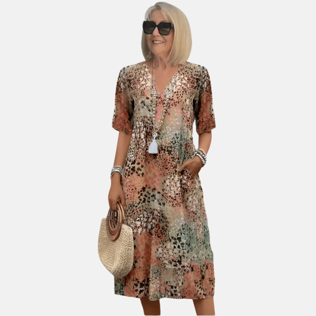 Women's Loose Fit Casual Summer Dress - VibreMode