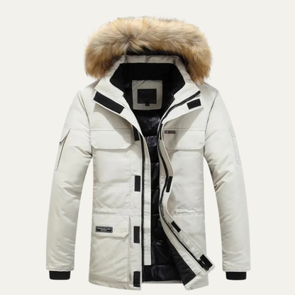 Whitford Men's Hooded Parka Jacket Thick Warm - VibreMode
