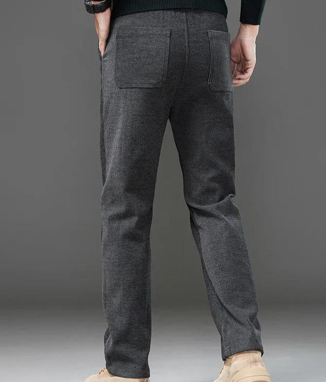 Rugged Textured Corduroy Trousers