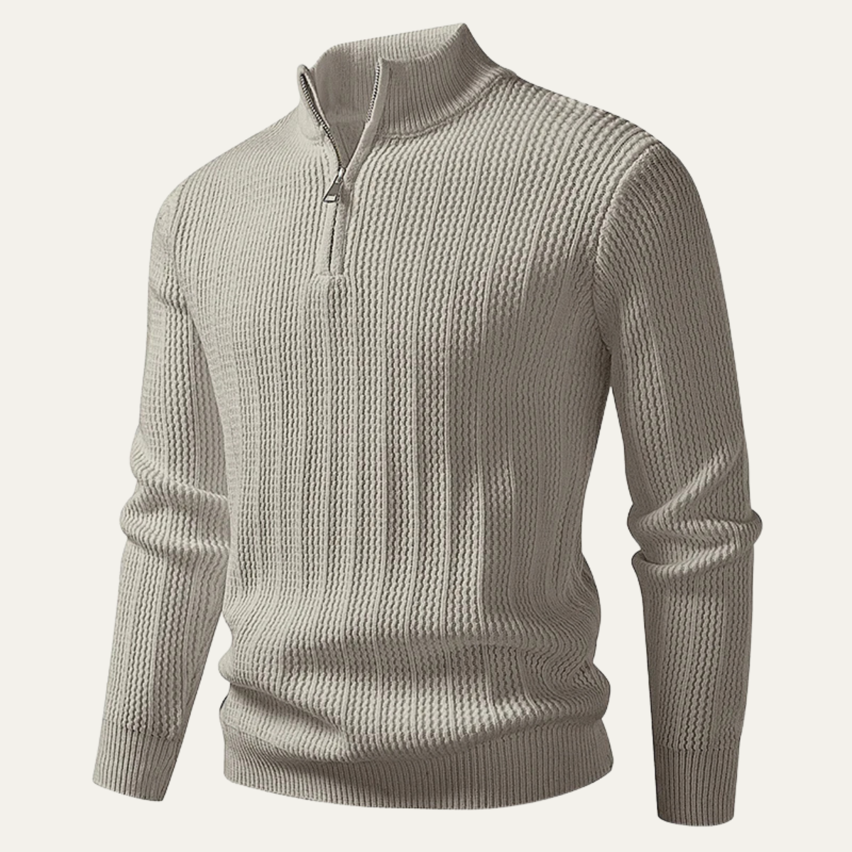 Men's Knitted Half Zip Winter Sweater
