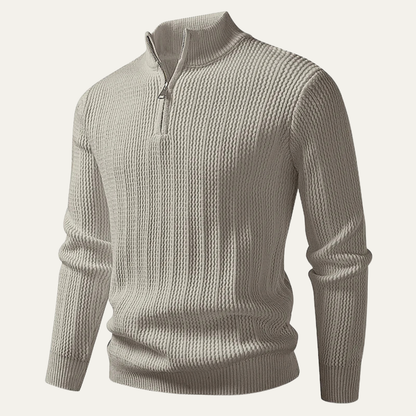 Men's Knitted Half Zip Winter Sweater