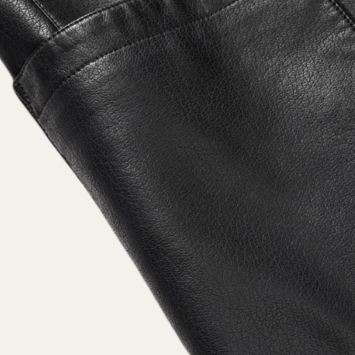 Men's Faux Leather Smart Blazer Jacket