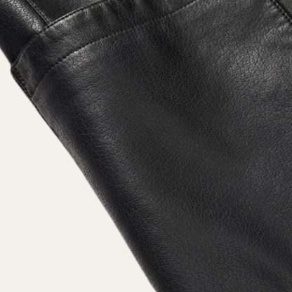 Men's Faux Leather Smart Blazer Jacket