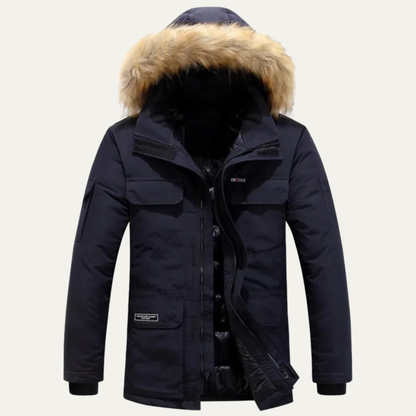 Whitford Men's Hooded Parka Jacket Thick Warm