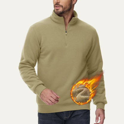 Men's Thermal Half Zip Turtleneck Sweater