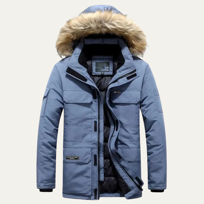 Whitford Men's Hooded Parka Jacket Thick Warm