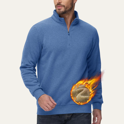 Men's Thermal Half Zip Turtleneck Sweater