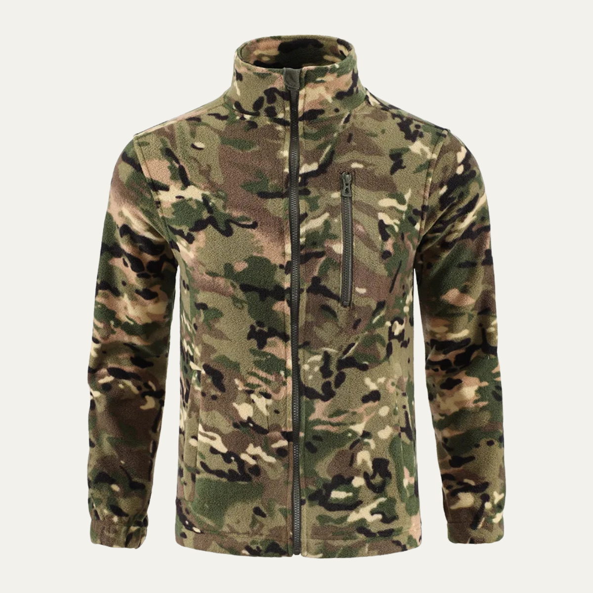 Men's Camouflage Fleece Jacket Warm Zip Up - VibreMode