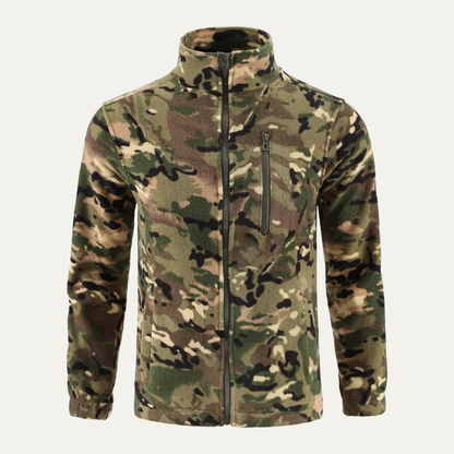 Men's Camouflage Fleece Jacket Warm Zip Up - VibreMode