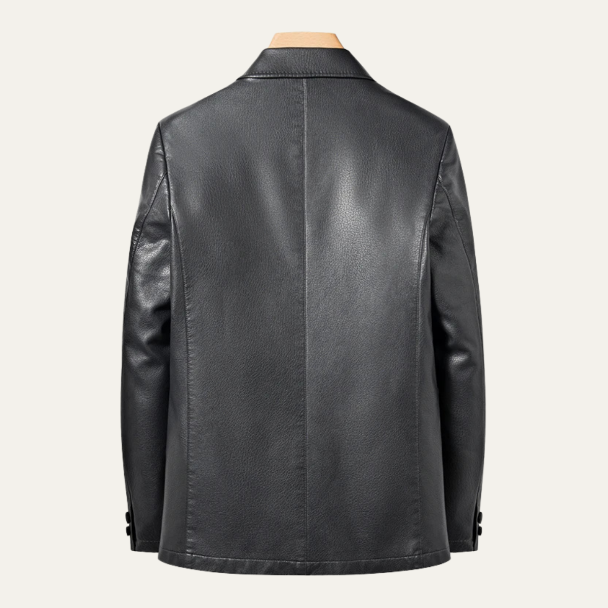 Men's Faux Leather Smart Blazer Jacket