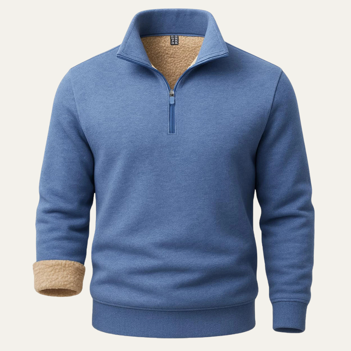 Men's Thermal Half Zip Turtleneck Sweater