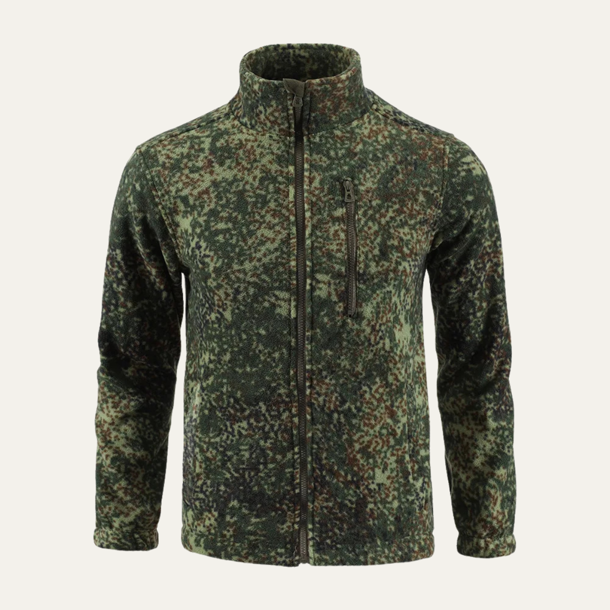 Men's Camouflage Fleece Jacket Warm Zip Up