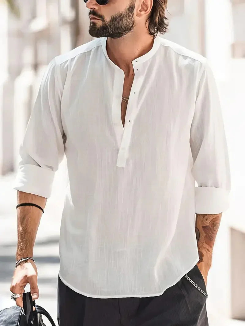 Men's Linen Dress Shirt