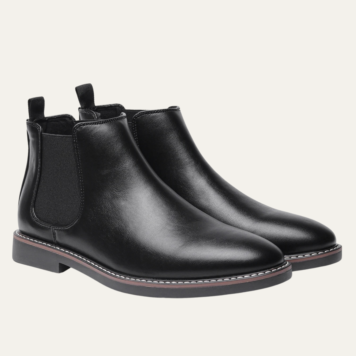 Men's Chelsea Boots Leather Slip-On Brown