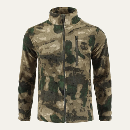 Men's Camouflage Fleece Jacket Warm Zip Up