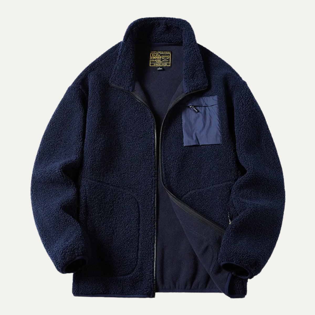 Men's Thick Fleece Zip Up Sweater