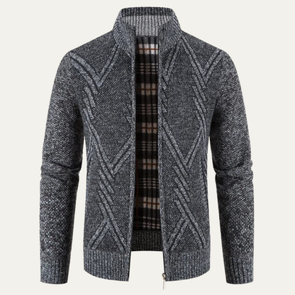 Men's Knitted Zip Cardigan