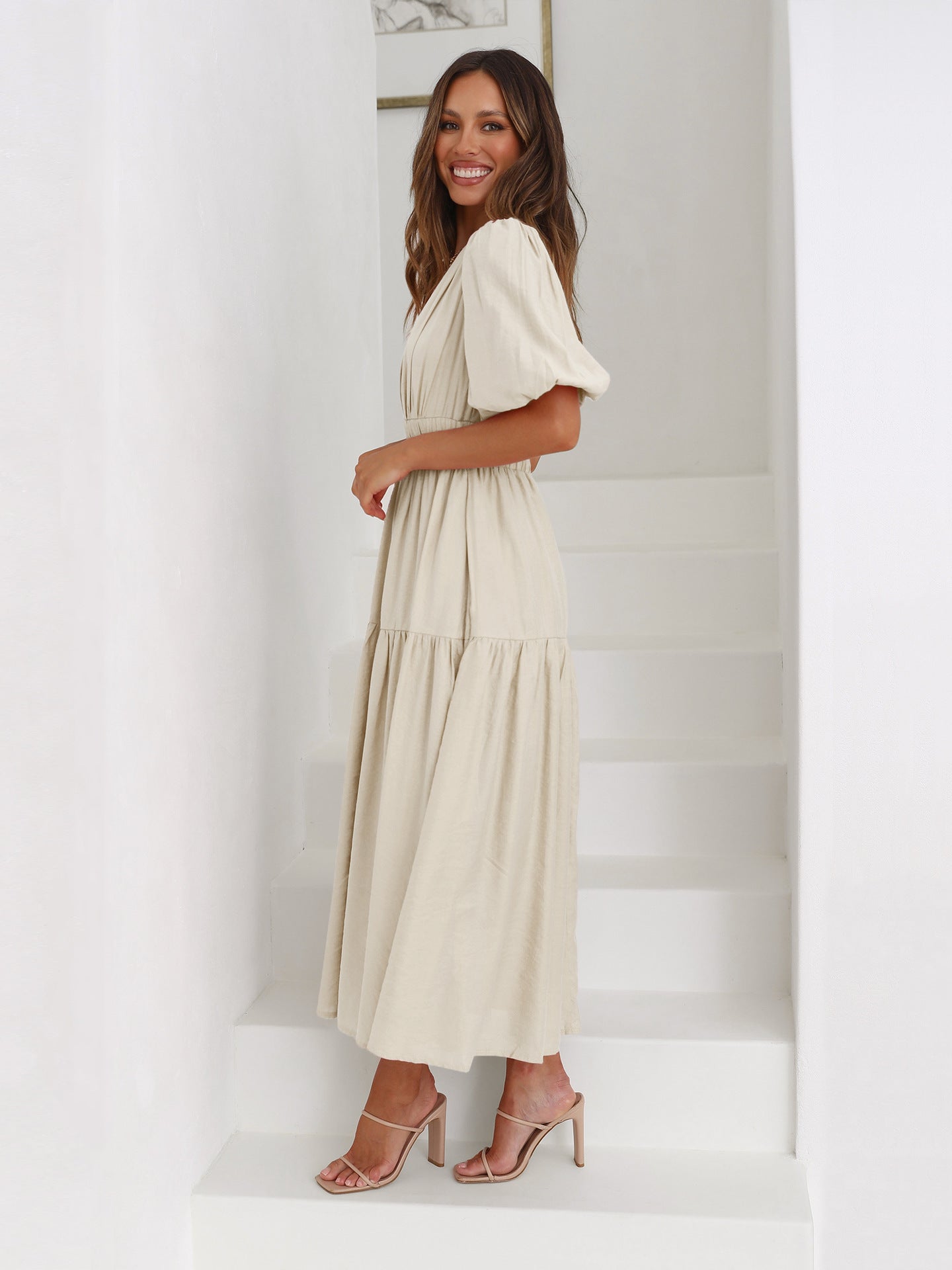 Fluffy Ruffled Women's Casual Dress