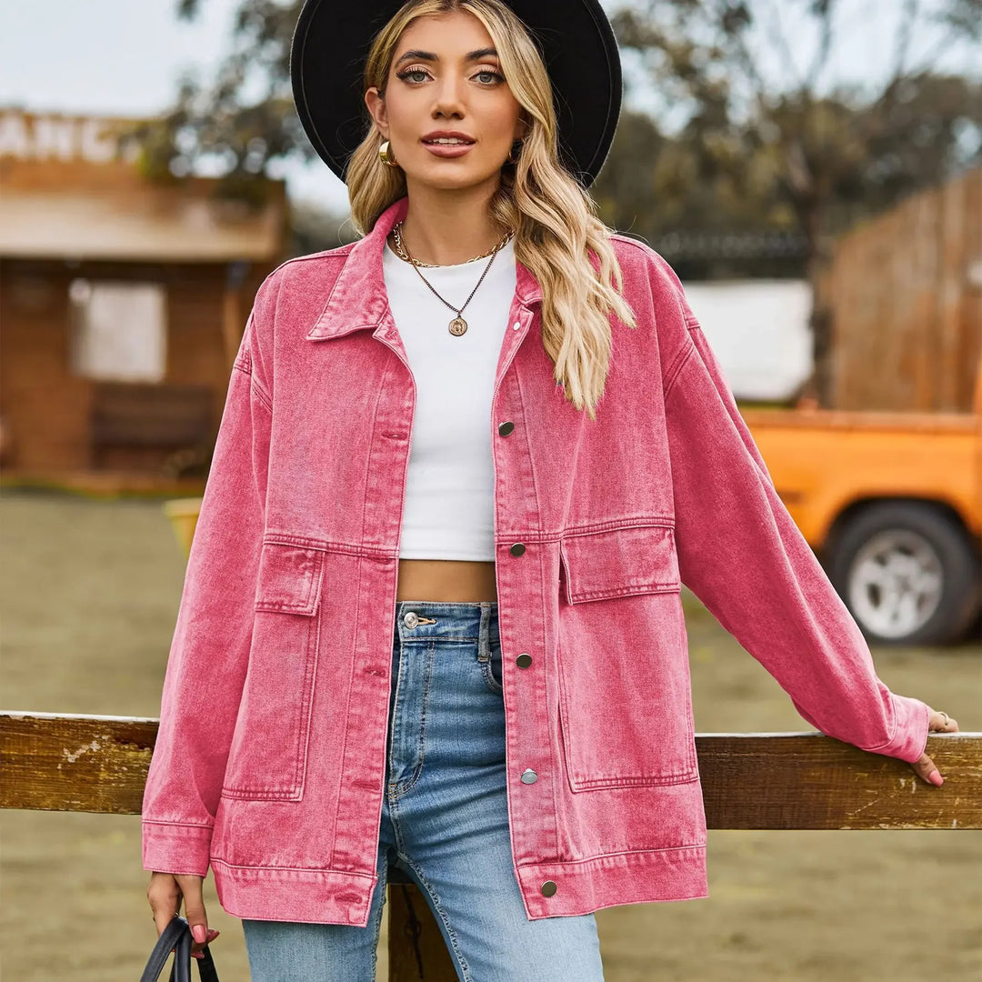 Women's Classic Denim Jacket Vintage Blue