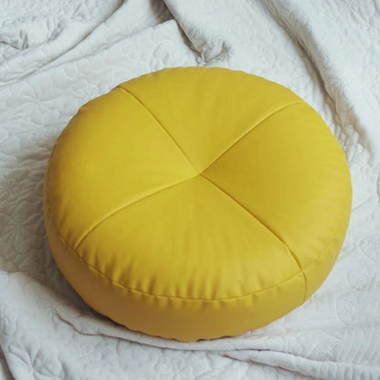 Japanese Style Leather Cushion Minimalist Nappa Brown