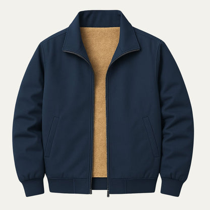 Men's Fleece Lined Windbreaker Lightweight Bomber Jacket