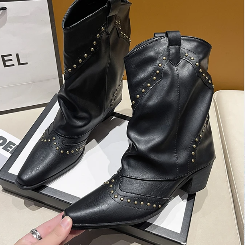 Decorative Embellished Cowboy Boots
