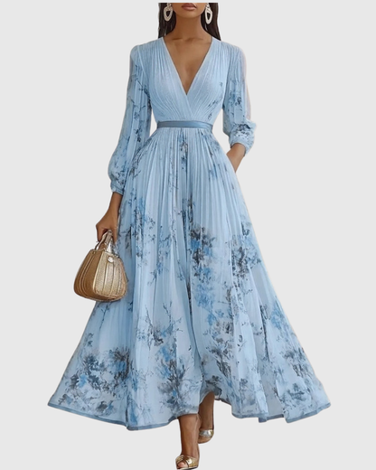 Elegant Floral Sleeveless Midi Dress for Women
