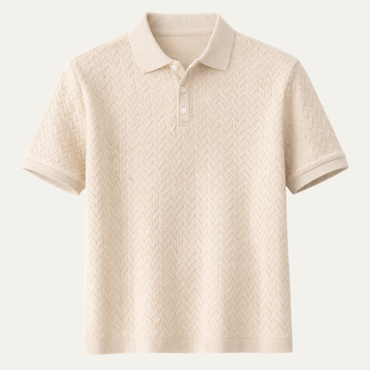 Men's Textured Polo Shirt Casual Summer - VibreMode