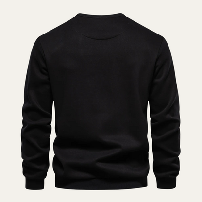 Men's Crew Neck Sweater Chest Pocket