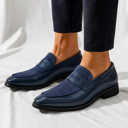 Nirvana Men's Italian Leather Penny Loafers